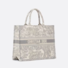 LARGE DIOR BOOK TOTE Gray Toile de  (42 x 35 x 18.5 cm).