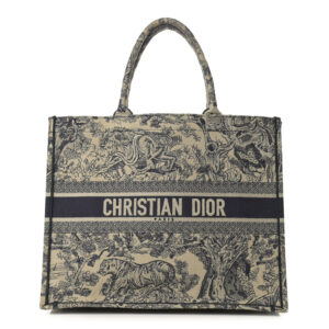 CHRISTIAN DIOR Large  Toile  Book Tote Blue.