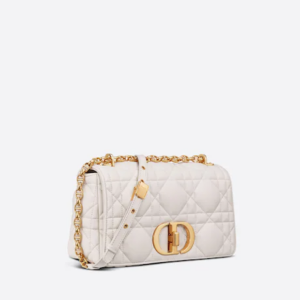 DIOR CARO BAG Latte Matte Padded  Calfskin.